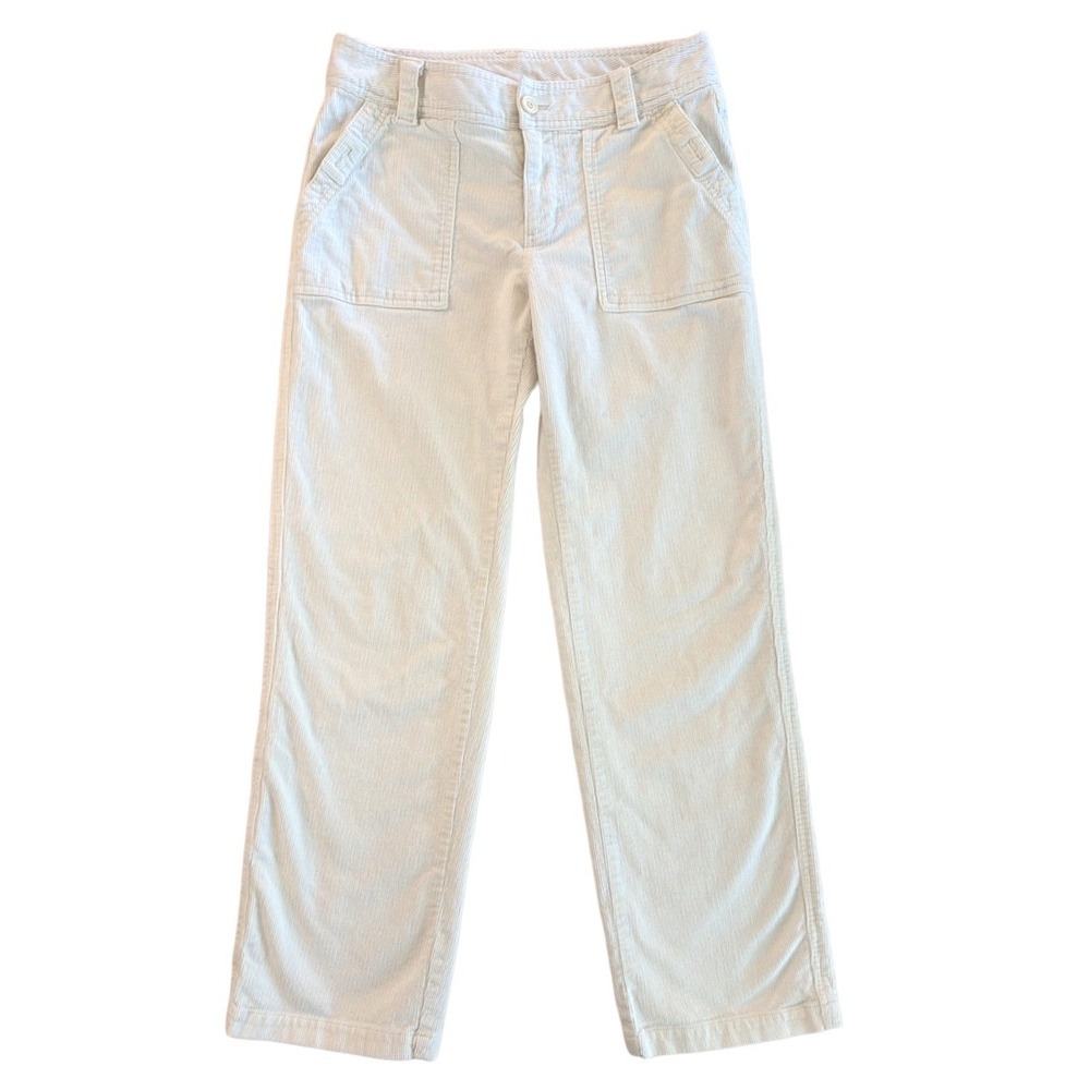 Columbia Women's Casual Corduroy Pants Off White - Sz 8 - Button Pockets